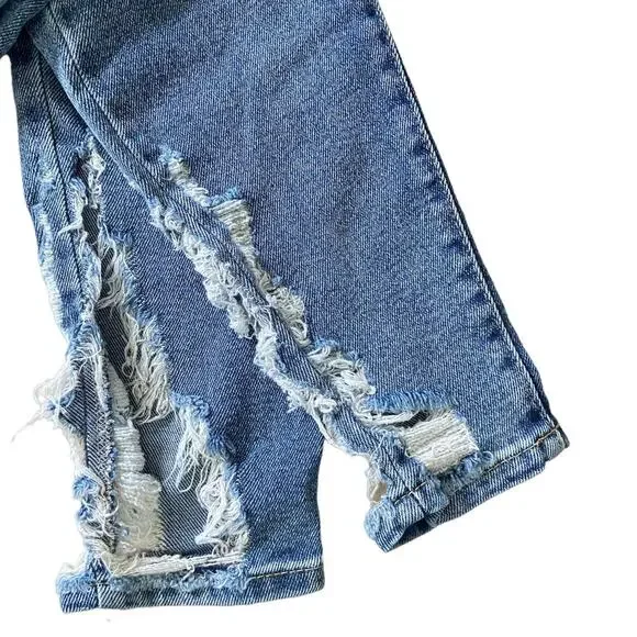 FREE PEOPLE About a Girl Distressed High Rise Ankle Skinny Denim Jeans Size 26 - Picture 5 of 11